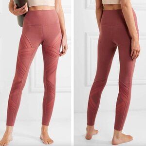 🦋 ALO YOGA Ultimate High Waist Leggings In Earth Moto Paneled XS Mauve Pink